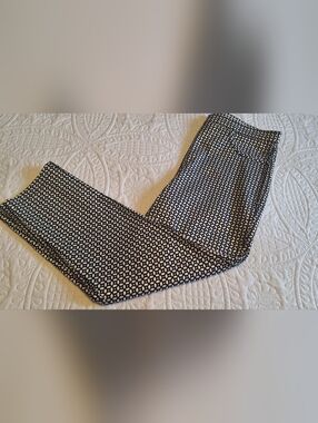Joseph Ribkoff Black & Silver Print Pants